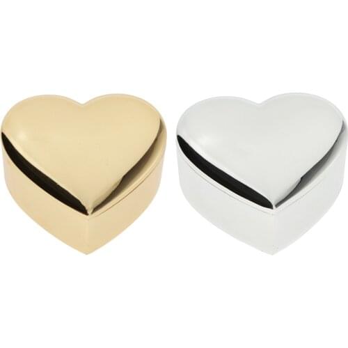 Creative Heart Gift Box Couple Ring Box Gems Trinket Jewelry Box Organizer