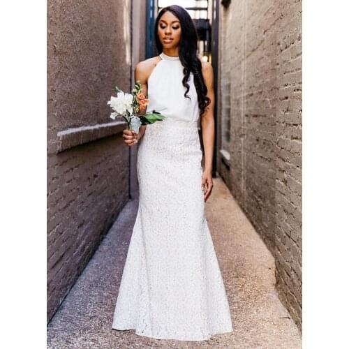 Lace Mermaid Wedding dress Skirts Elegant White Female Women Skirts Custom Made bridal dresses wedding gown Long Skirt