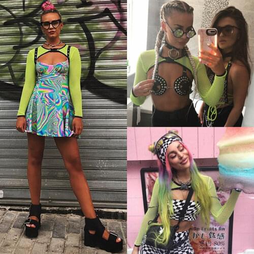 Fashion Women Long Sleeve Mesh Sheer Tee Crop Top Bikini Cover Up Swimwear Suit