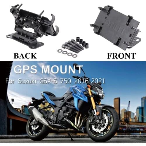 GSX-S750 Motorcycle Black Mobile Phone Holder GPS Stand Bracket For Suzuki GSX-S 750 2016 2017 2018 2019 2020 2021