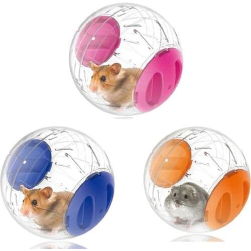 Hamster Ball Portable Silent Small Animal Running Ball Exercise Ball Breathable Clear Ball with Stand Pet Funny Toy Accessories