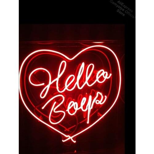 Neon Sign for Hello Boys neon Light Beer Bar Decor club Adlut Room Custom Business Signs Outdoor Wall Light Neon Signs For Home
