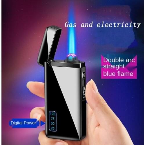 2021 Gas Metal Torch Turbine Lighter Windproof Arc USB Lighter for Hookah Kitchen Plasma Lighter Male Survival Lighter Gadget