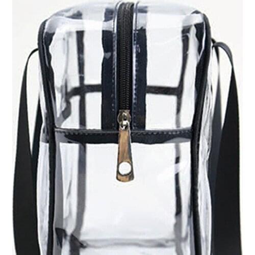 Clear Tote Bag Zippered Top Travel Makeup Clear Bag Waterproof Handbag for Work
