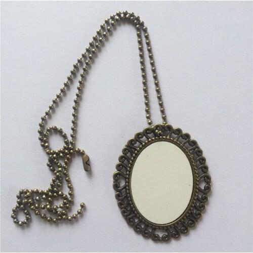 Blank necklaces pendants for sublimation fashion retro vintage necklace pendant jewelry diy blank materials A1050 wholesale