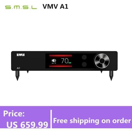 SMSL VMV A1 Amplifier Audiophile Class A RCA input speaker power amp 6.35mm Headphone Amplifier output with remote control