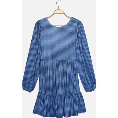 Trendyol Tall Back Lacing Detailed Pötikare Knit Dress TWOAW22EL0873