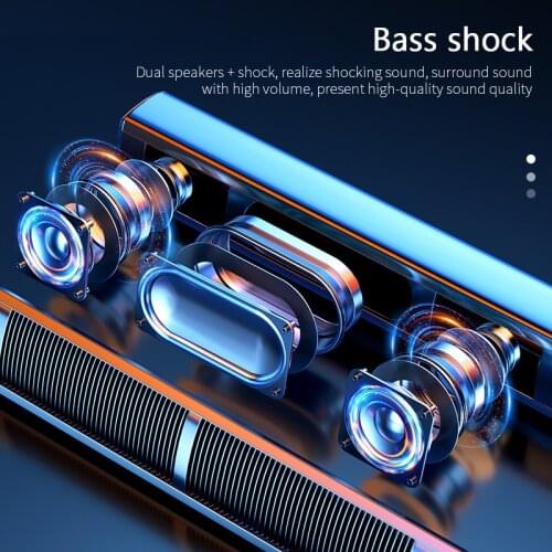 USB Speaker Wired/Bluetooth Speaker Bar Stereo Subwoofer Bass Speaker Surround Sound Box For PC Laptop Phone Tablet MP4
