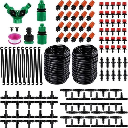 30M DIY Drip Irrigation System Automatic Watering Irrigation System Kit Garden Hose Micro Drip Watering Kits Adjustable Dripper