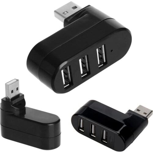 Rotatable High Speed 3 Ports USB HUB 2.0 USB Splitter Adapter For Notebook/Tablet Computer PC Peripherals