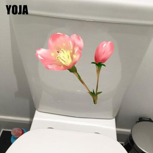 YOJA 23.8*21CM Hand Painted Classic Peach Living Room Decor Home Wall Decal WC Toilet Sticker T1-0584
