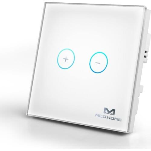 Z-wave plus EU868.42MHz MCO Home Glass Touch panel Dimmer MH-DT311 86x86mm light dimmer switch with energy metering function