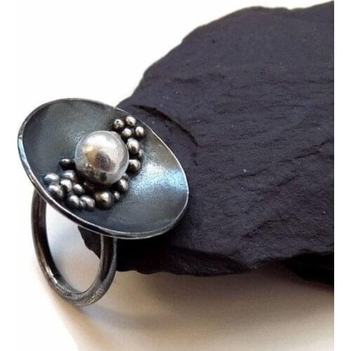 Women Fashion 925 Sterling Silver Ring Vintage Unique Natural Gemstone Jewelry Wedding Engagement Party Anniversary Ring