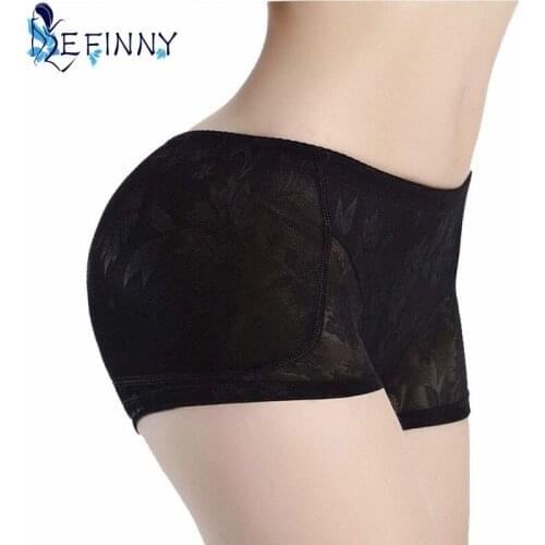 Women Middle Waist Underwear Abundant Buttocks Padded Lady Seamless Butt Lift Lingerie Hip Up Control Panties