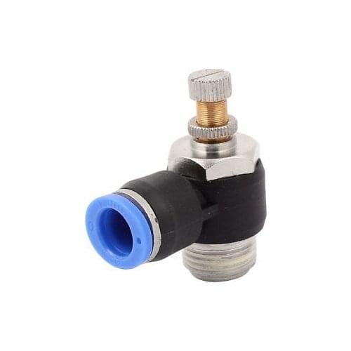 1/2BSP Thread Dia Tube Pneumatic Air Speed Control Valve Quick Fitting Connector