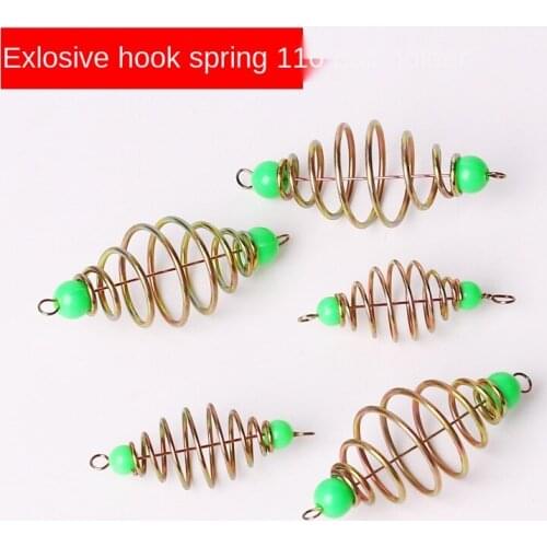 10pcs Fish Small Stainless Steel Bait Cage Basket Feeder HolderFishing Lure Cage Fishing Accessories