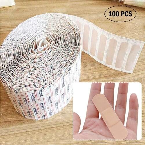 100pcs Medical Adhesive Plaster Band-Aids Patches for Wounds Waterproof Breathable Hemostasis Sticker Bandage Medical Plaster