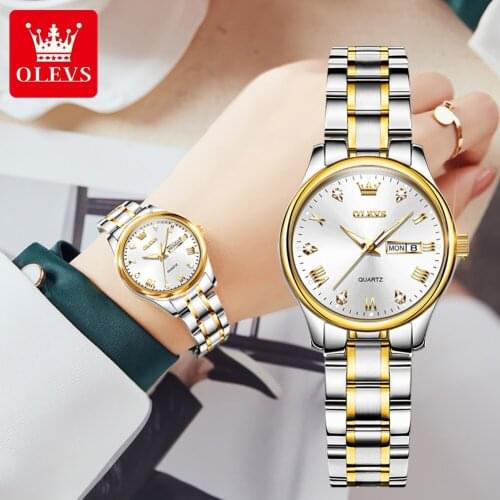 2021 OLEVS Casual Women Romantic Quartz Watches Luxury Female Girl Clock Waterproof Ladies Wristwatches Relogio Feminino 5563