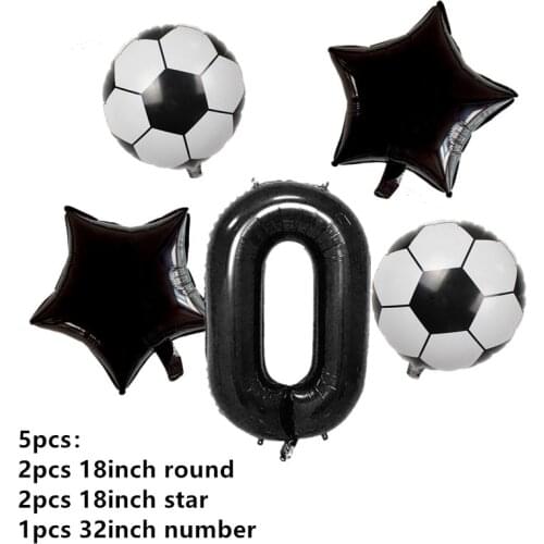5 Pieces/Rugby Theme Football Birthday Party Decoration Balloon Board Aluminum Foil Helium Balloon Childrens Toy