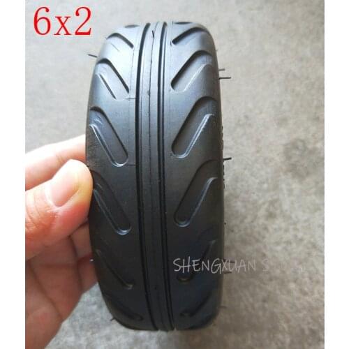 6X2 Solid tire without inner tube tire Electric Scooter Wheel Chair Truck Use 6" Tire Tyre F0 Pneumatic Trolley Cart