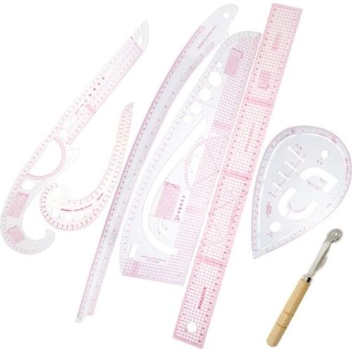 7 Stlye Fashion Ruler Set Vary Form Curve French Curve Pattern Grading Rulers Curve Stick Pattern Design Ruler Set, Desi