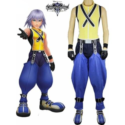 Anime Kingdom Hearts 3D: Dream Drop Distance Riku Uniform Game Cosplay Costume For Halloween Christmas
