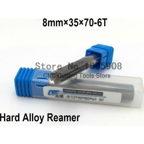 Free shipping 1PCS 8mm *35*70mm coating straight shank tungsten carbide reamer, Hard alloy reamer , CNC,machine chucking steel