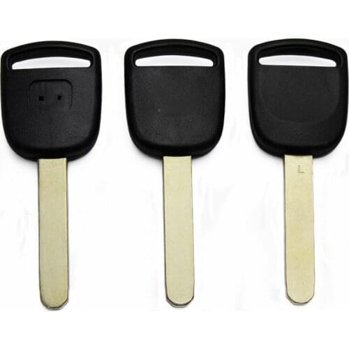 Uncut Blade Transponder Blank Key Shell FOB Key Case Cover Replacement For Honda Accord Civic CRV Pilot With Logo No Chip