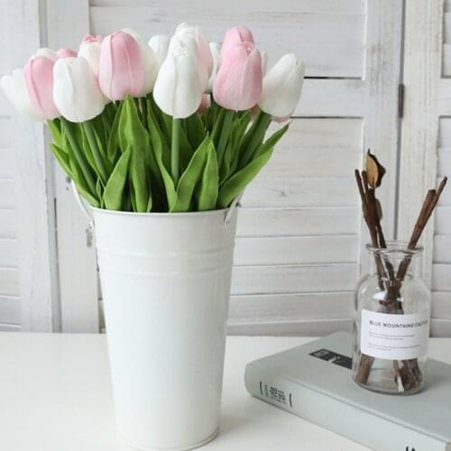 2PCs Tulip Bouquet Artificial Flower Fake Flowers Decoration Wedding Favor Party home decor Photography props