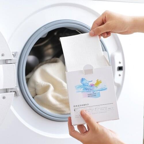 24Pieces Anti-dyeing Laundry Protection Discs Color Absorption Suction Sheet Cloth Washing Machine Use Household Cleaning Tools