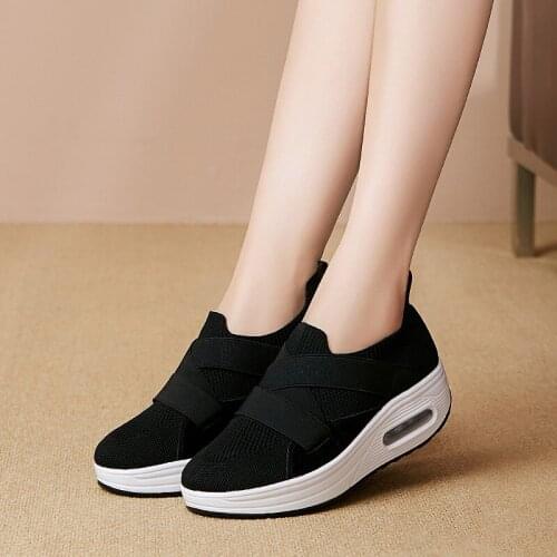 Platforms Breathable Women Sneakers Outdoor Casual Shoes Women Walking Chunky Sneakers Hot Sale Plataforma Ladies Trainers