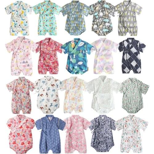 0-24M Kimono baby clothes japanese style kids clothes girls romper retro bathrobe uniform clothes infants pajamas floral Costume