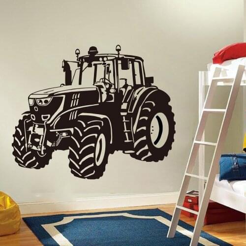 Boys Room Nursery Kids Room Cartoon Tractor Truck Car Vehicle Wall Sticker Bedroom Decoration Vinyl Art Wall Decor LY1865
