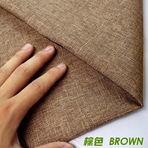 Brown Compound lining Linen Fabric Sofa Cushion Fabirc Sewing Cloth Outdoor Linen Blend Fabric Upholstery 58" wide Per Yard