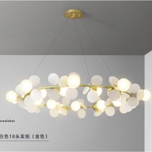 Nordic style creative atmosphere wreath living room led chandelier art multicolor diningroom master bedroom bar hanging lamps