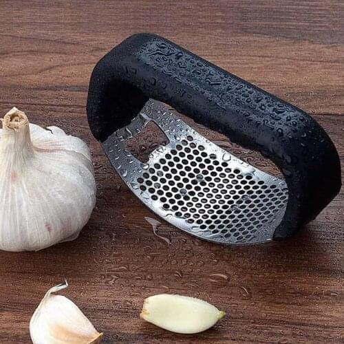 Kitchen Garlic Press Rocker Garlic Crusher Tool Garlic Press Rocker Roller Slicer for Ginger Nuts Bottle Opener