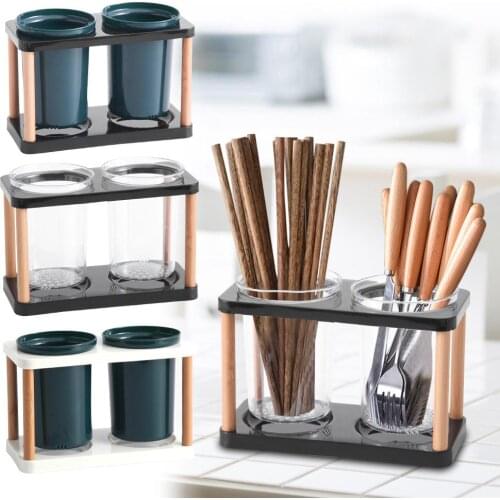 Multifunctional Spoon Fork Chopstick Storage Holder Detachable Box Layer Cutlery Drain Rack Organizer Racks for Kitchen