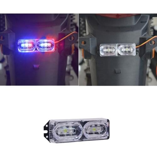 Motorcycle Flashing Tail Lights LED Brake Lights 9V-80V Rear Tail Lights Two-color Battery License Plate Lights Moto Accessories