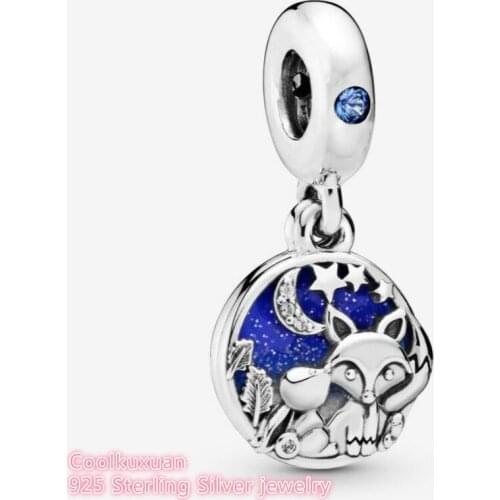 Autumn Original 100% 925 Sterling Silver Fox & Rabbit Dangle Charm beads Fits Brand bracelets Jewelry Making
