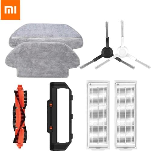 Original XIAOMI MIJIA Robot Vacuum Cleaner STYJ02YM Spare Part Pack Kits HEPA Filter Side Roller Main Brush Mop Wall