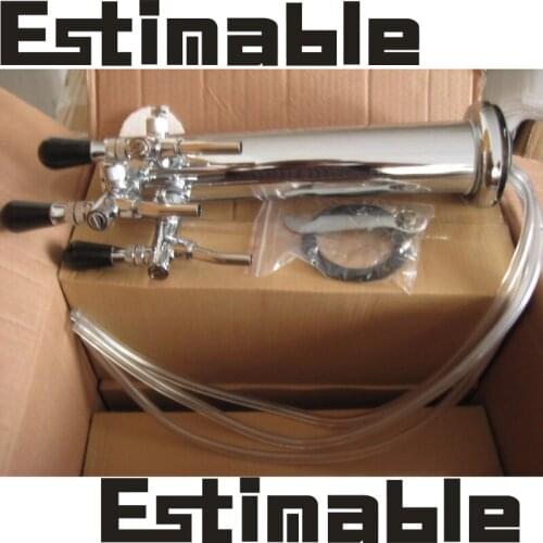 Homebrew Beer tower with Three Control foam taps stainless steel beer tower kegging bar accessories