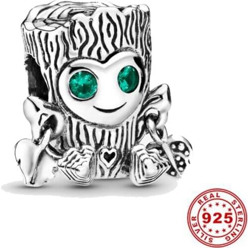 Hot Sale Original 925 Sterling Silver Bead Sweet Tree Monster Charm Fit Pandora Bracelet Bangle Necklace Women DIY Jewelry