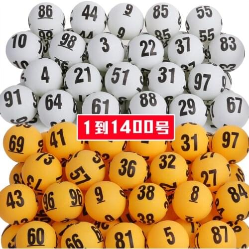 Six sided printing 1-800 lottery digital number ball bidding number ball table tennis game ball