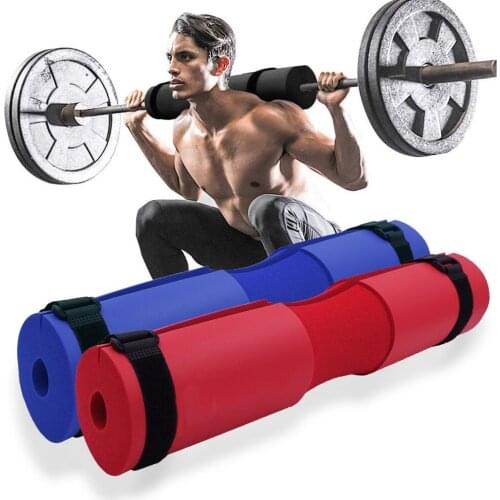 Barbell Squat Pad Neck Shoulder Protective Pad Support with Fixing Straps for Squats Lunges Hip Thrusts Weight Lifting Bar Pad