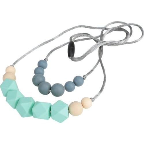 Silicone Necklace Baby Comfort Chewing Double Necklace Baby Fixed Teeth Molar Gum