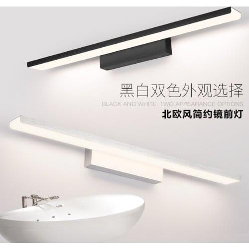 Nordic LED Lamps Dressing Light Simple Toilets Bathroom Mirror Light Decoration 16w/24w/32w Aluminum Acrylic Black/Gold/Silver