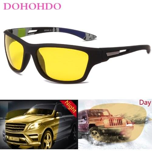 DOHOHDO Polarized Sunglasses Mens Driving Shades Fashion Night Vision Sports Sun Glasses Men Luxury Brand Designer Oculos Gafas