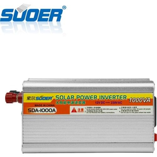 Suoer【 Modified Sine Wave Inverter 】 supply off-grid tie solar inverter power inverter 1000w 12v 220v inverter(SDA-1000A)