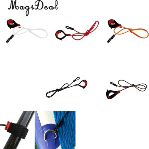 Heavy Duty 40 inch Stretch Paddle Leash Fishing Rod Holder Safety Lanyard for Kayak / Canoe / Boat / Surf Board