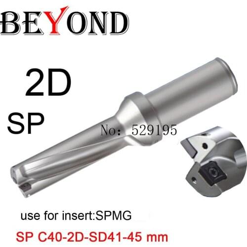 BEYOND 41-45mm epth fast U drill Indexable small bit drilling for SPMG SPMG140512 insert mechanical Lathe CNC cooling hole 42 43